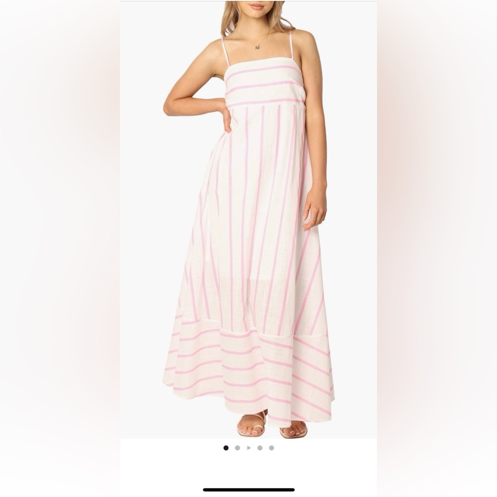 Pink Striped Maxi Dress